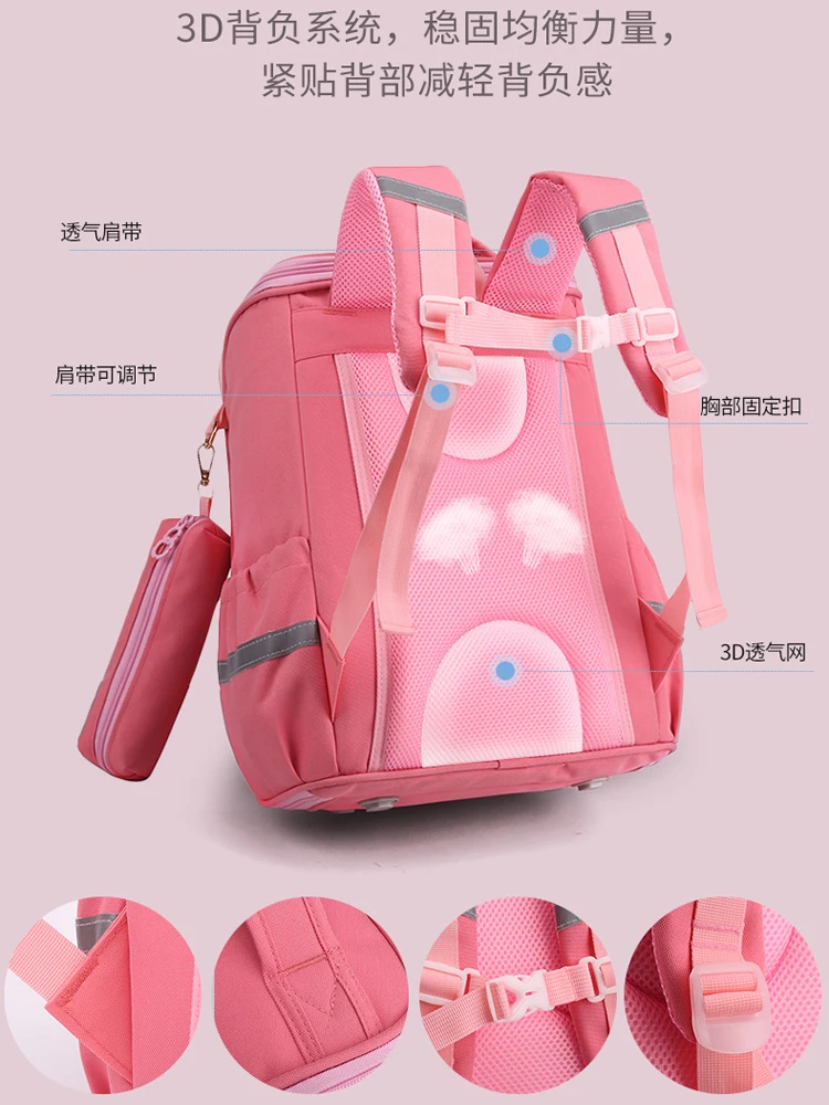 3D Cartoon Astronaut Kawaii Bunny Sequin Kids Girls and Boys Backpack Elementary Students Book Bag Primary School Bag for Teens