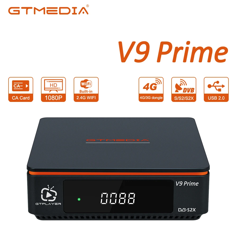 SatelliteReceiverTVGTmediaV9PrimeTVDecoderDVBSS2S2XH265
