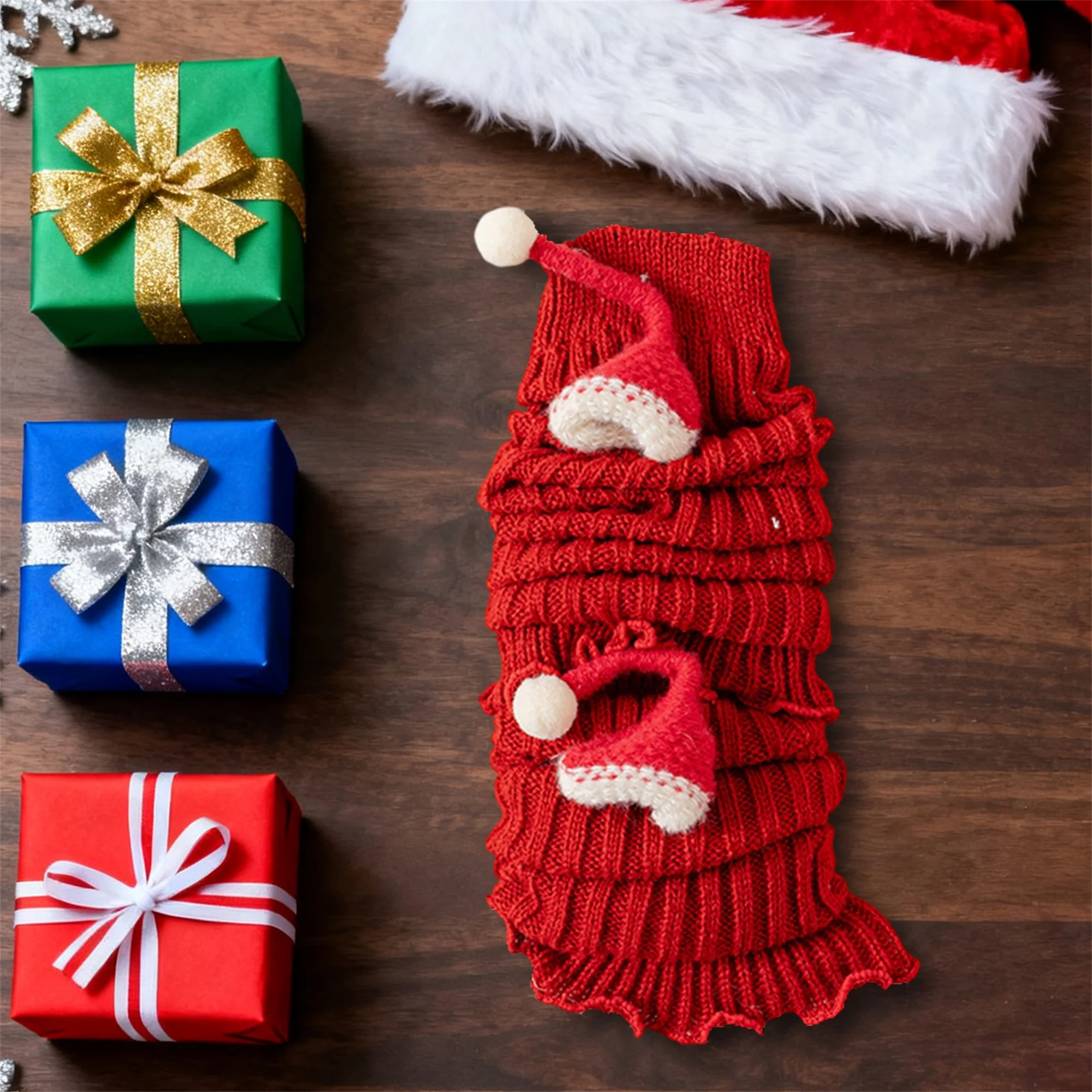 Winter Women s Cable Knit Leg Warmers Slouchy Beanie Hat Knee High Boot Socks Set for Festive Events and Casual Wear