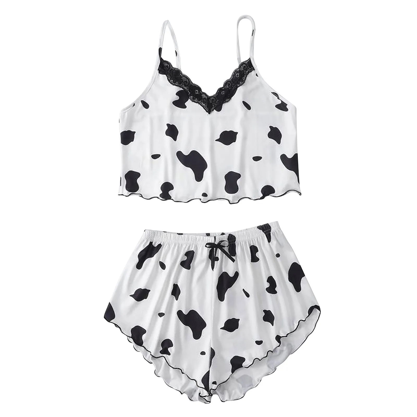 

Women Fashion Print Sets Wear Wear Home Sleep Set Camisole Tops+Pants костюм женский Ropa De Mujer Conjuntos Curtos 신상투피스 Y2k