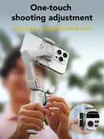 AOCHUAN Smart X2 Handheld Gimbal 3 Axis Stabilizer Built-in 20cm Extension Rod LED Display Phone Holder For iPhone Smartphone - Image 5