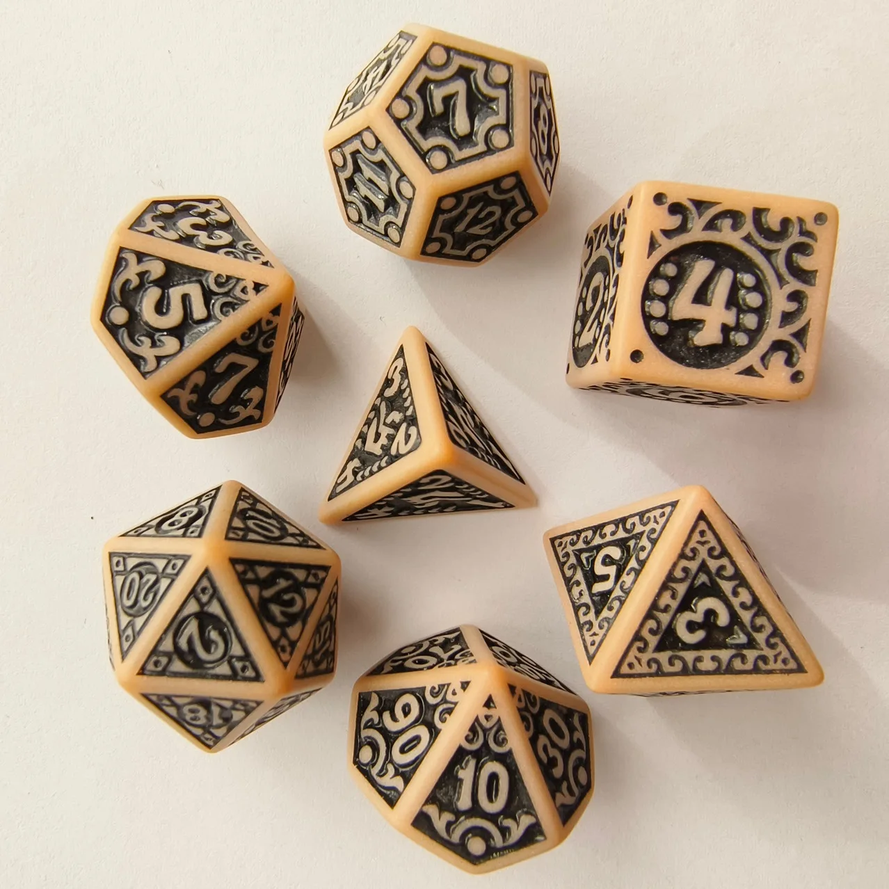 Acrylic Dice Game Dice Dice Set 7pcs/lot Polyhedral Dice Double-colors DND RPG TRPG Dice Set for Entertainment Board Game D20 D12 D10 D8 D6 D4 Table Game