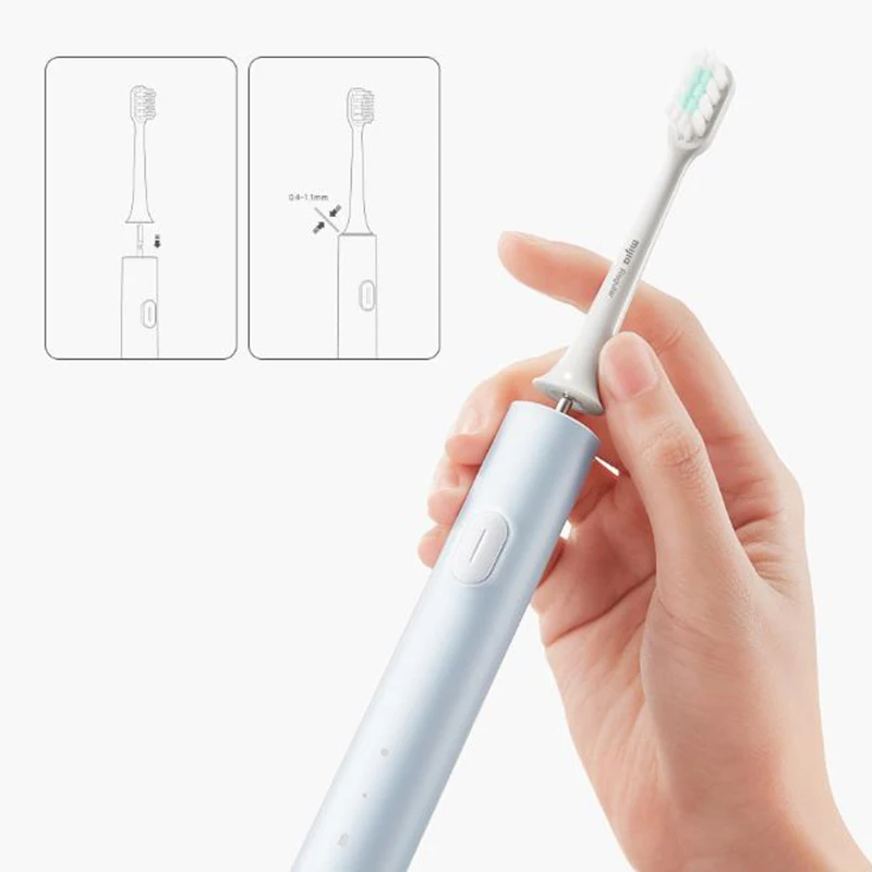 Original XIAOMI MIJIA T200 T200C Sonic Electric Toothbrush Head Accessories 3PCS DuPont Brush Head Spare Parts Pack Oral Hygiene electric toothbrush