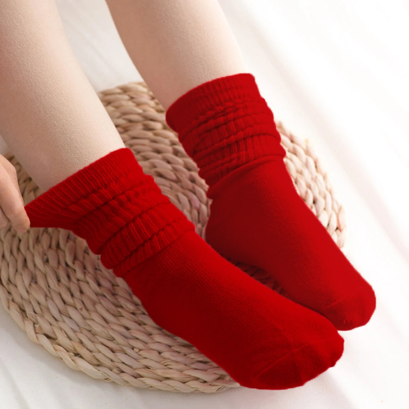 3/6 pairs Women's Fall Winter Slouch Knit Socks Slouchy - Image 3