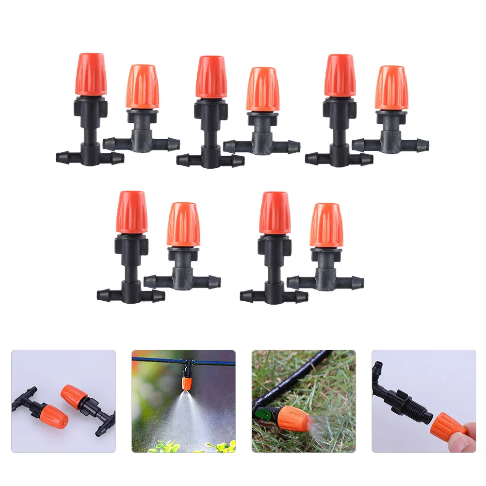 

20 Pcs Adjustable Atomizing Nozzle Sprinkler Misting Dripper Pom Plastic Garden