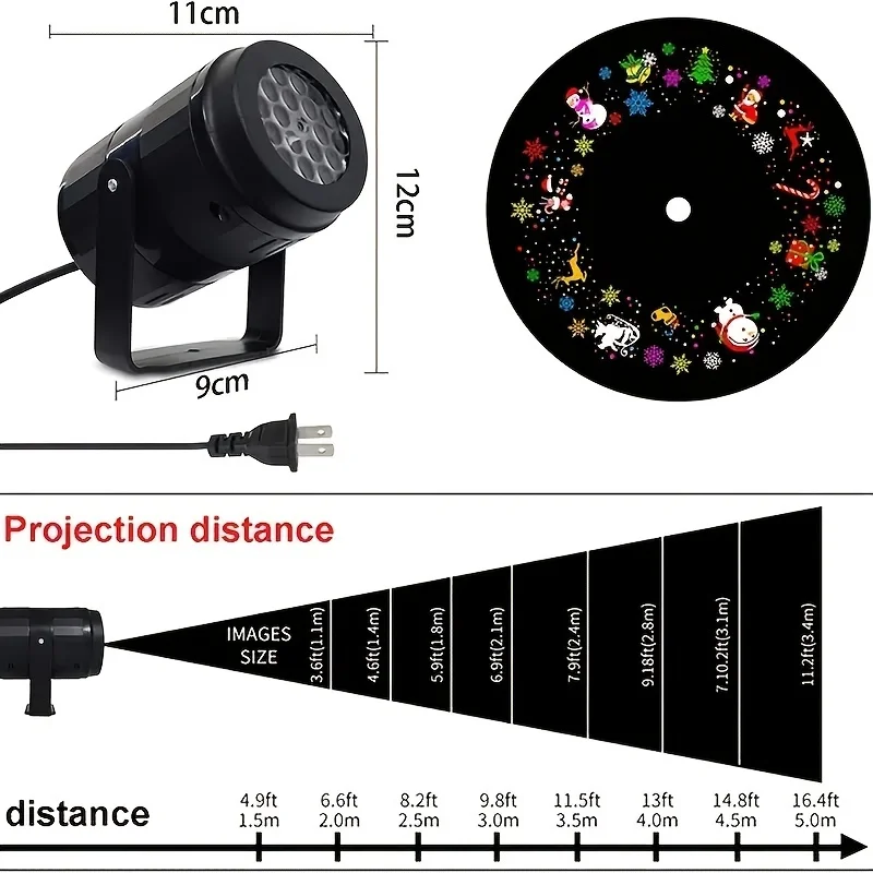 Snowflake Christmas Party Laser Projector Stage Rotating LED Lights Santa Claus Outdoor Vacation Garden Lighting led light projection lamp led stage light