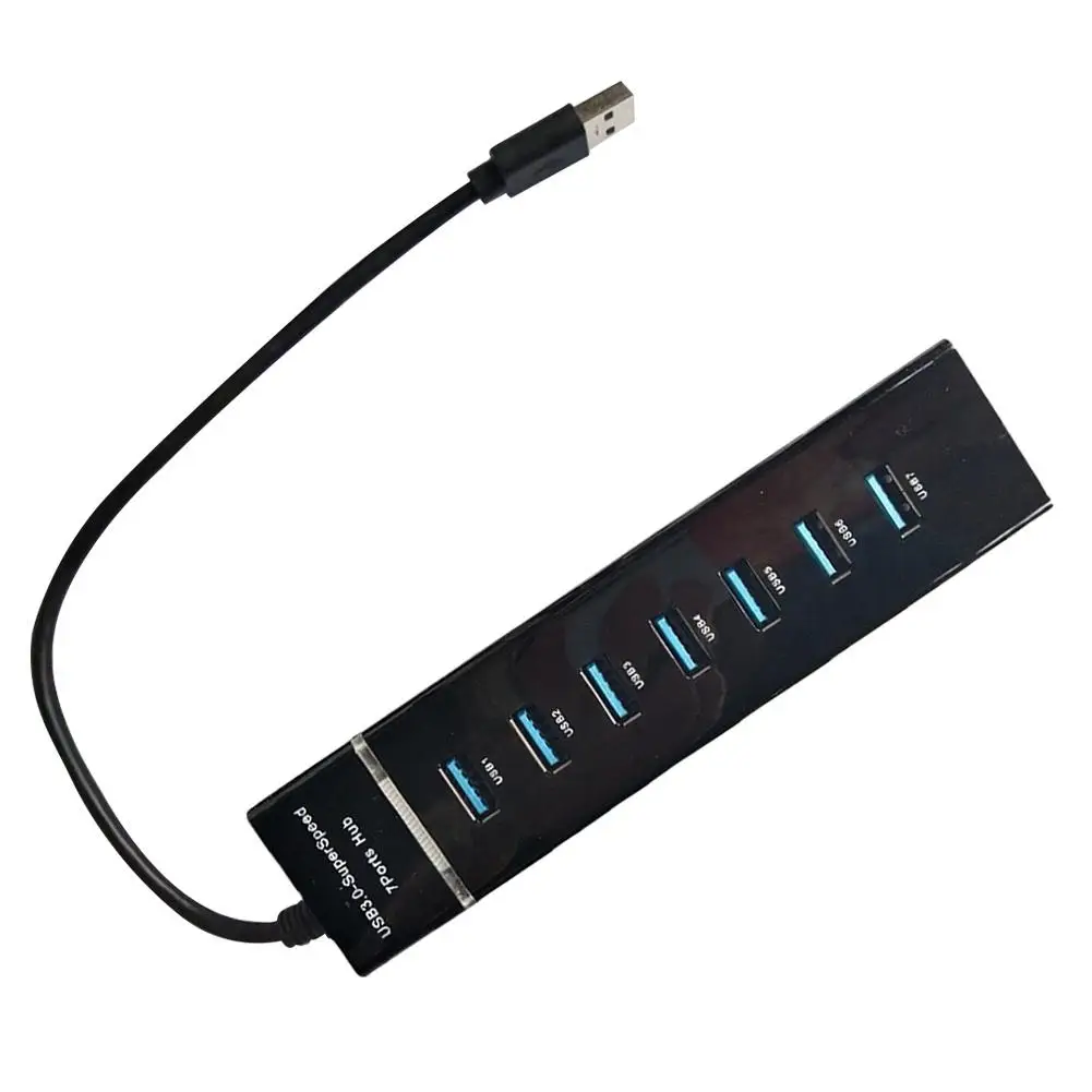 PC 노트북 노트북용 USB 3.0 허브 분배기 어댑터, 고속 컴퓨터 분배기, USB 허브 도킹 스테이션, 0.3 m, 1.2m H2b5, 7 포트