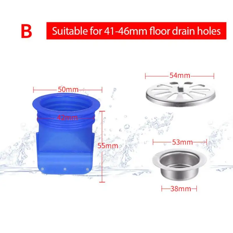 5/3/2/1PCS Silicone Floor Drain Deodorant Core Pipe Anti Odor Insect Control Sewer Bathroom Washing Machine Anti-backflow Sealer