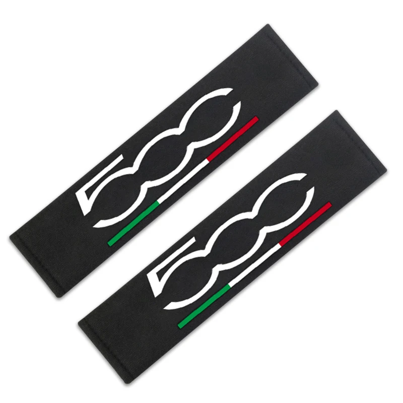 Car Styling Auto Pure Cotton Car Badge Case 2pcs For Fiat 500 500x Abarth 124 595 500C Stilo car accessories