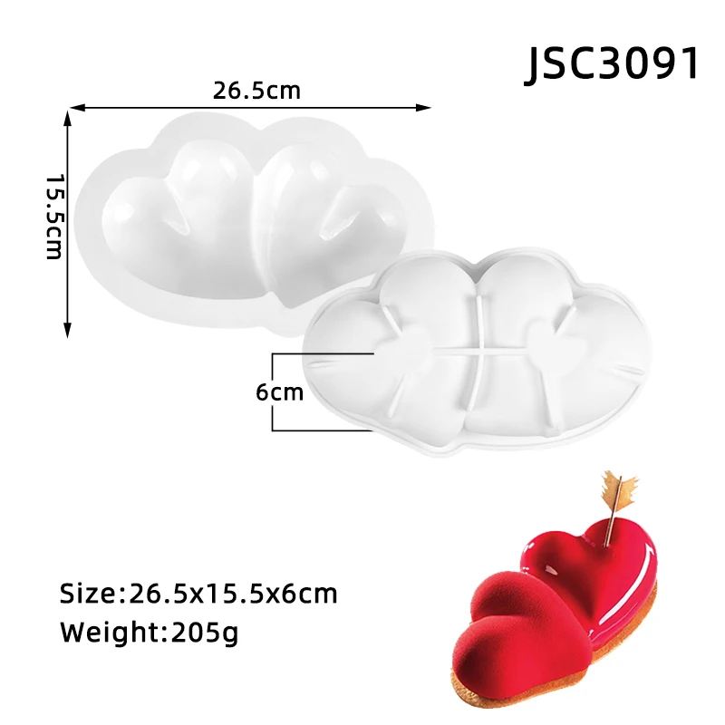 Heart Chocolate Mold, 7.8 Big Breakable Diamond Heart Silicone Cake  Mould,for Chocolate Mousse Dessert Candy, for Oven Saf - AliExpress