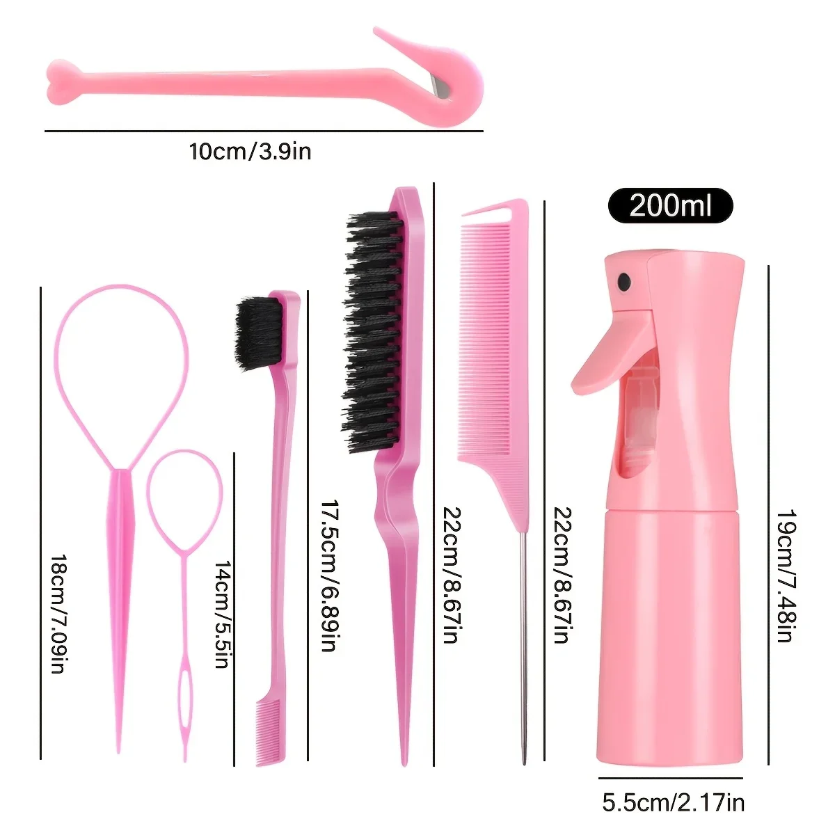 Professional 7-Piece Hairdressing Kit with Styling Accessories