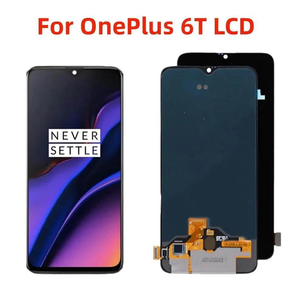 

Оригинальный AMOLED / TFT черный 6,4 "для OnePlus 6T 1 + 6t A6010 A6013, ЖК-дисплей, замена детской лампы