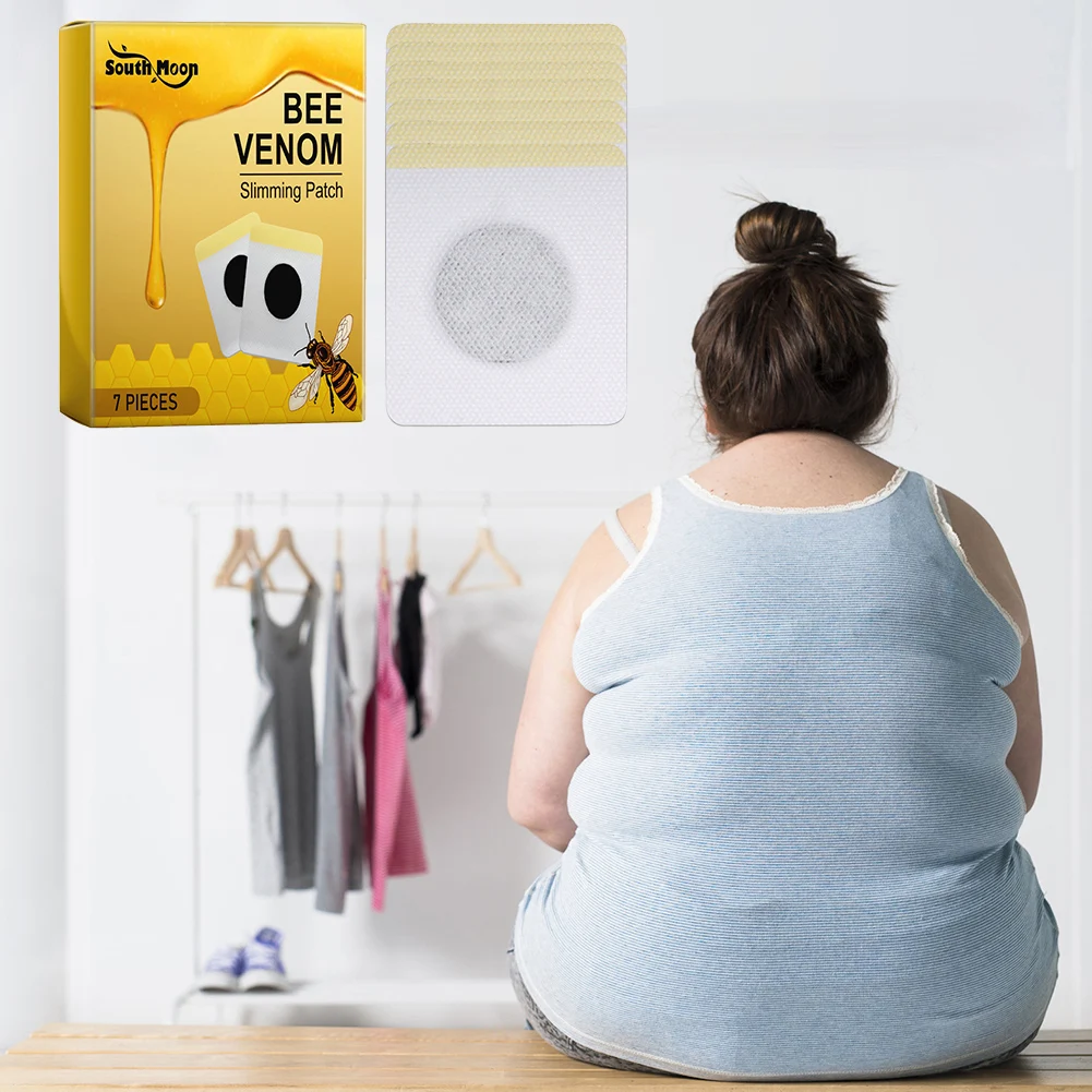 7 Pcs Bee Venom Patches Bee Venom Lymphatic Drainage Slimming Patch Lymphatic Care Patch for Women & Men for Body Shaping