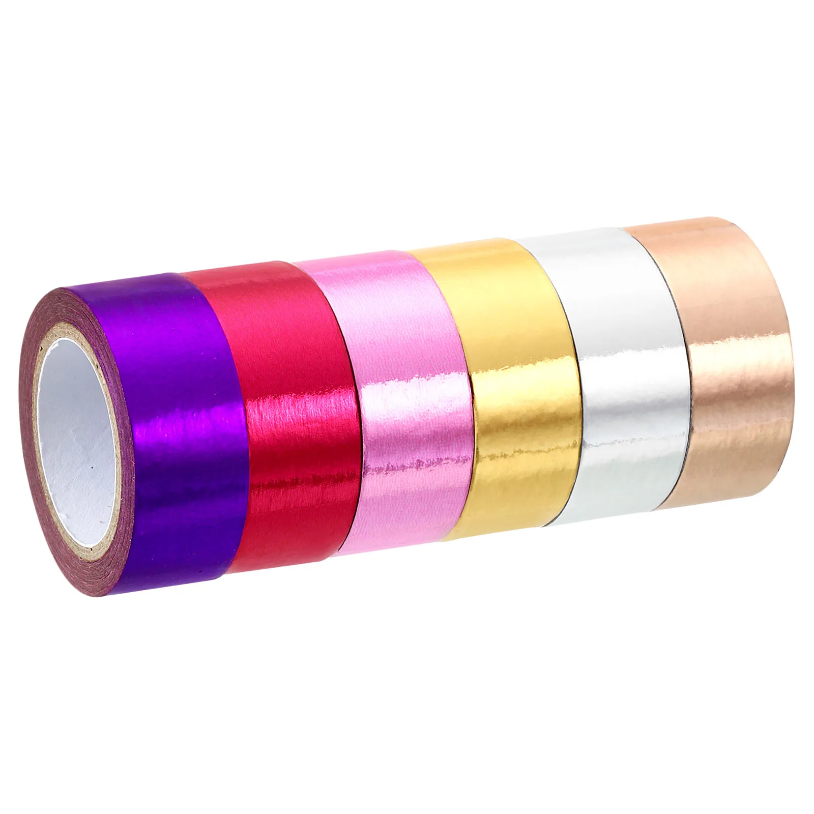 2-10Pc Metallic Washi Tape 15mmx5m Art Paper Mirror Masking Foil Sticker Decorative Self-Adhesive Tape for DIY Art Craft Wedding 4