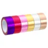 2-10Pc Metallic Washi Tape 15mmx5m Art Paper Mirror Masking Foil Sticker Decorative Self-Adhesive Tape for DIY Art Craft Wedding 4
