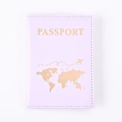 Deluxe 2024 Travel Passport Holder with Stylish Letter Print (Light Purple)