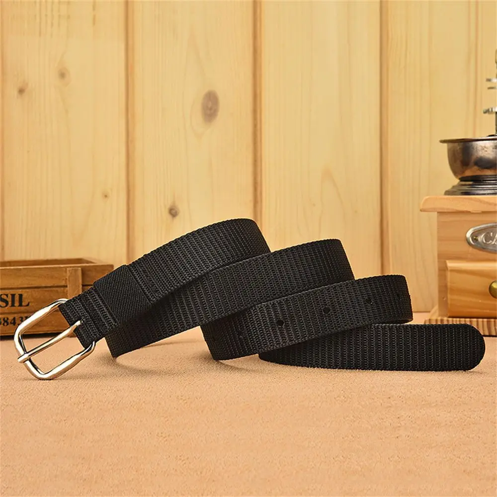 

Unisex Casual Outdoor Sports Metal Buckles Fabric Braided Belt Canvas Belts Waistband