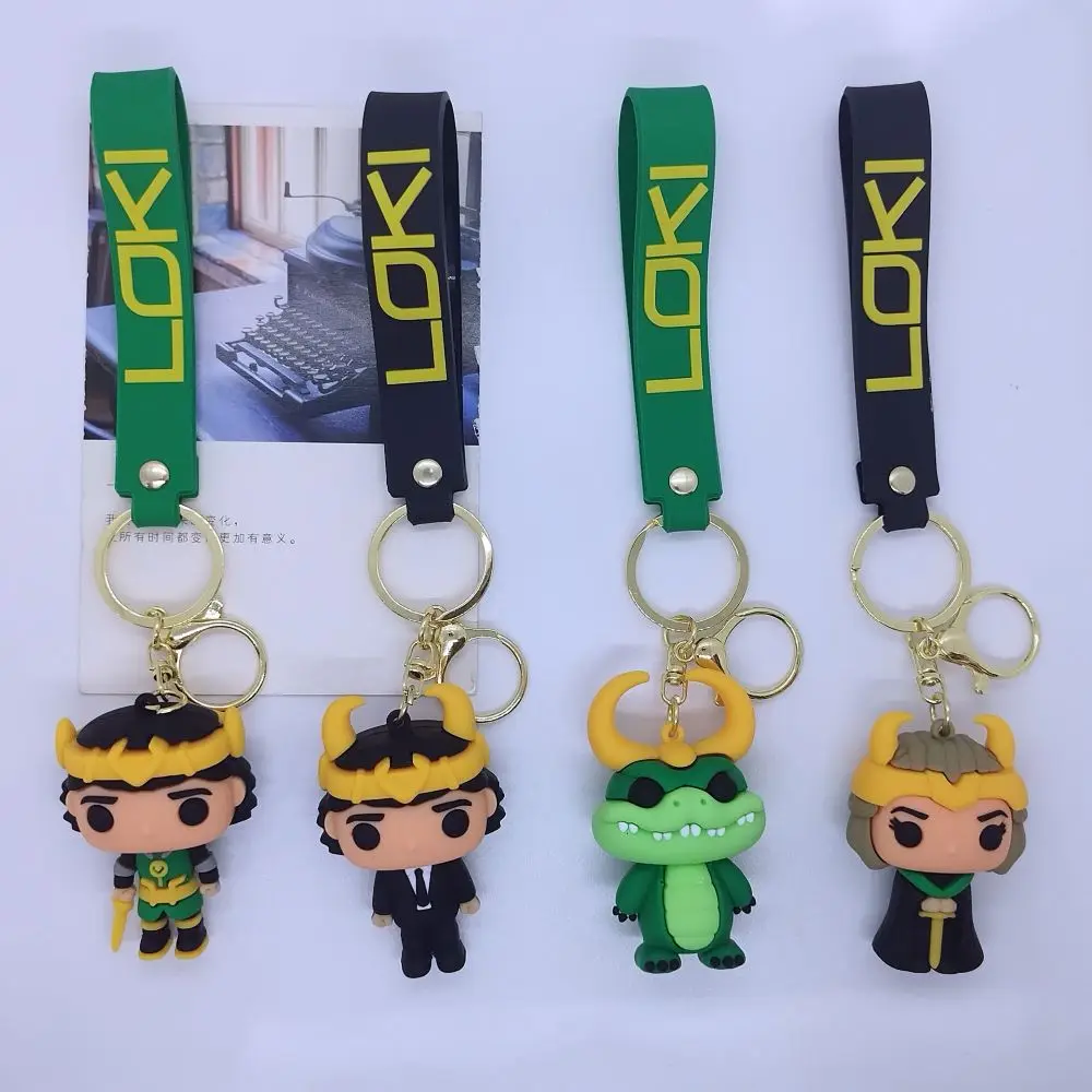 Marvel Loki Stagione 2 Portachiavi Avengers Superhero Loki Action Figure Ciondolo In Silicone Portachiavi Zaino Per Auto Portachiavi Accessori