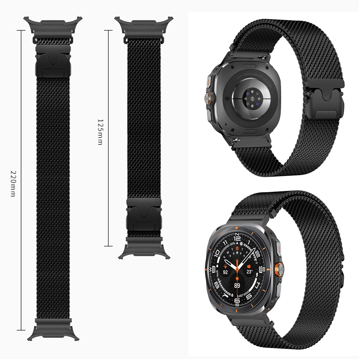 Seamless Magnetic Milanese Stainless Steel Watch Strap - Ultra 47mm Bracelet Band