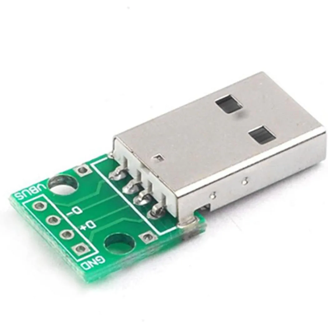 10/20개 USB-A 남성형-DIP 브레이크아웃 보드 어댑터, 2.54mm PCB 보드 모듈용 4핀
