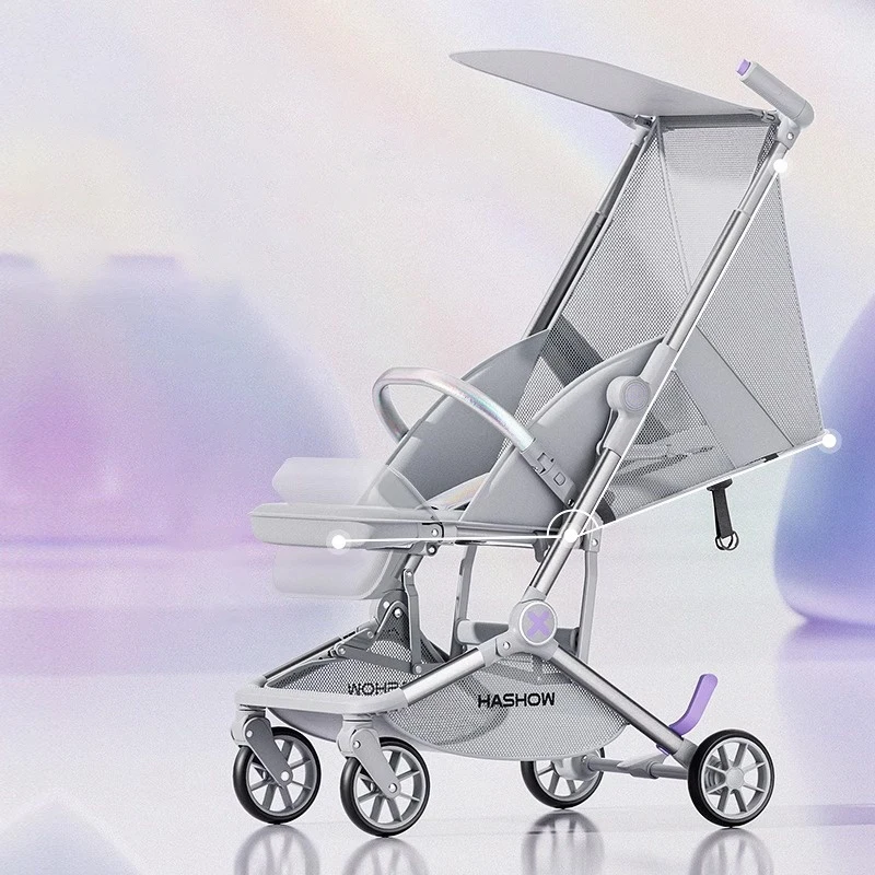 Lightweight Stroller Foldable Sitting and Reclining Pocket Stroller 0-6 years old Children's Outing Travel