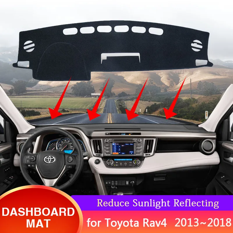 Коврик для приборной панели автомобиля, подходит для Toyota Rav4 Rav 4 XA40 40 40 2013 204 2015 2016 2017 2018