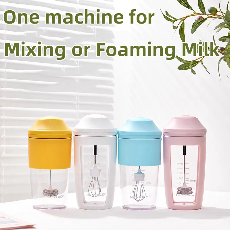 0.6L Electric Milk Frother,USB Portable Blender,Wireless Coffee Maker,Home Kitchen Egg Beater Mixer Machine,Whisk Cream Foam Cup 6