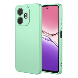 Flexible Liquid Silicone TPU Protective Phone Case - Durable Back Shell Cover for OPPO A6 Pro 5G (Light Green)
