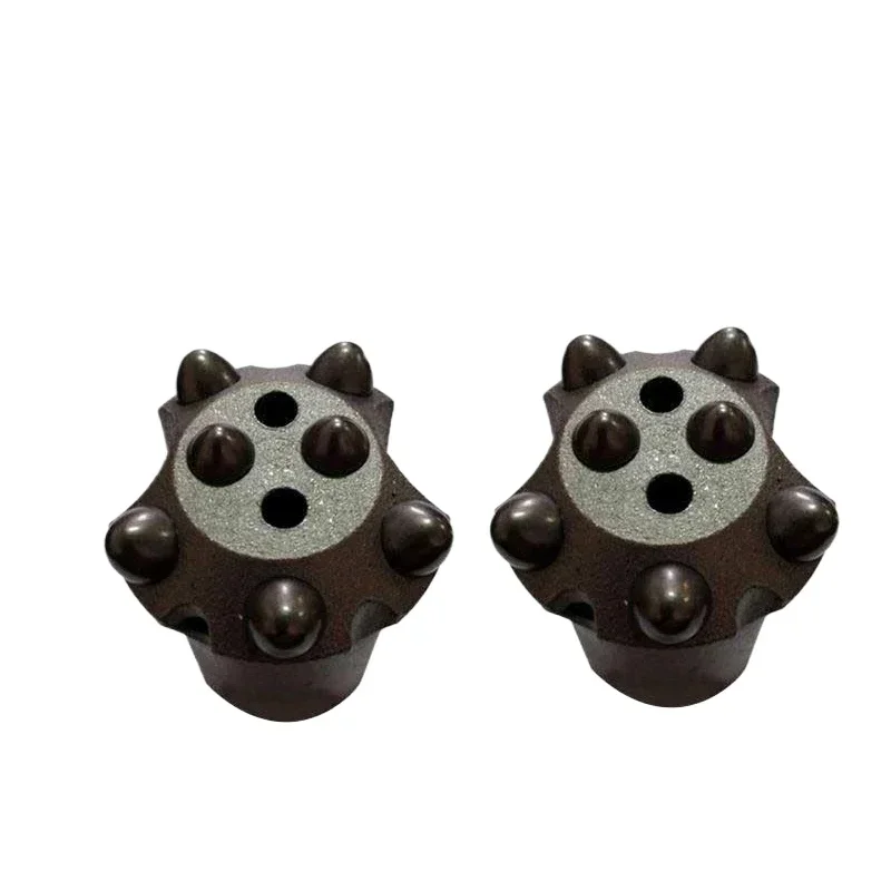 6T 및 7T 테이퍼 버튼 비트, 암반 천공 및 광산용 32mm-50mm 경질 구형 초경합금 마모부