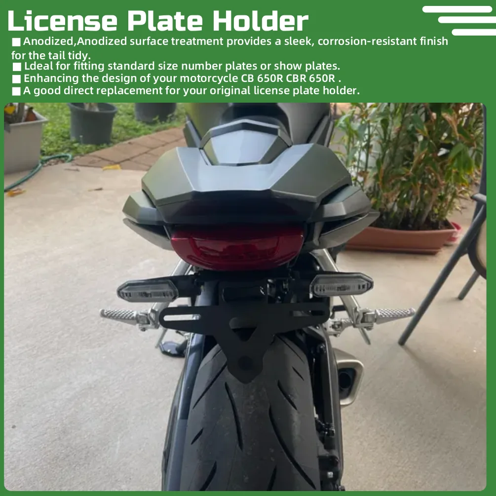 CBR650R CB650R License Plate Holder For Honda CB CBR 650R-Motorcycle Rear Tail Tidy Fender Eliminator Kit Bracket