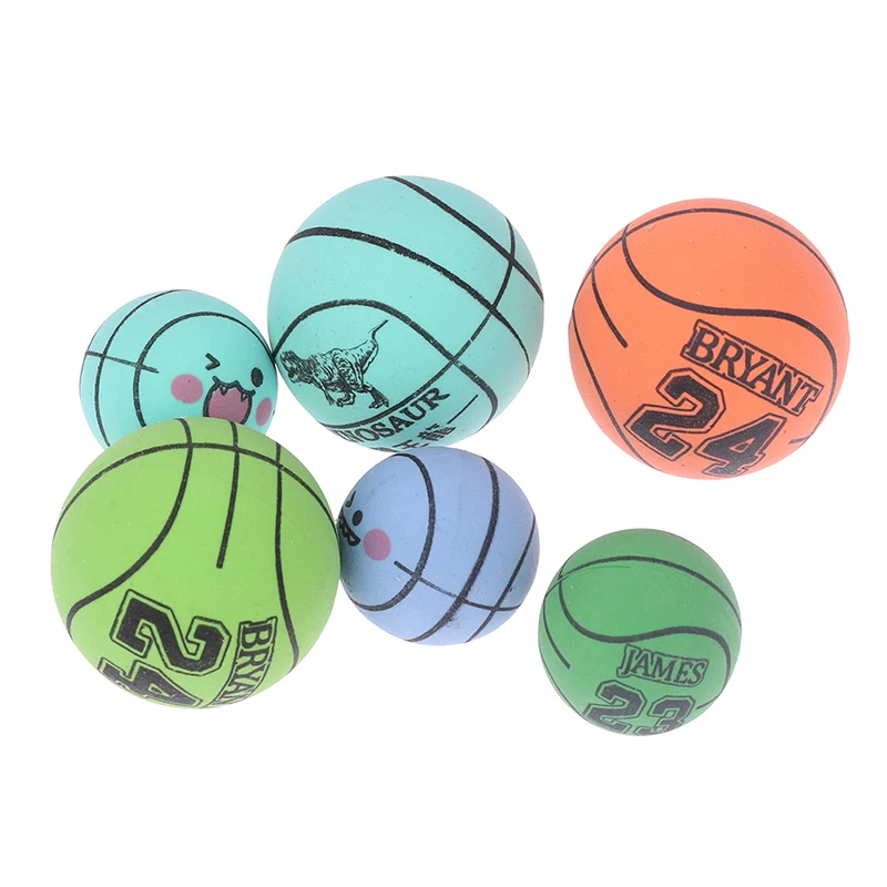 

1PC Ultra-high Elastic Mini Rubber Small Basketball Decompression Hollow Elastic Ball Children's Toy Basketball