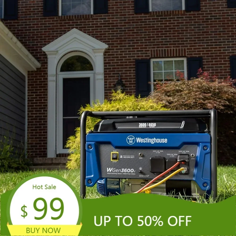 outdoor power equipment 4650 peak watt portable generator, rv ready 30a outlet, gas powered