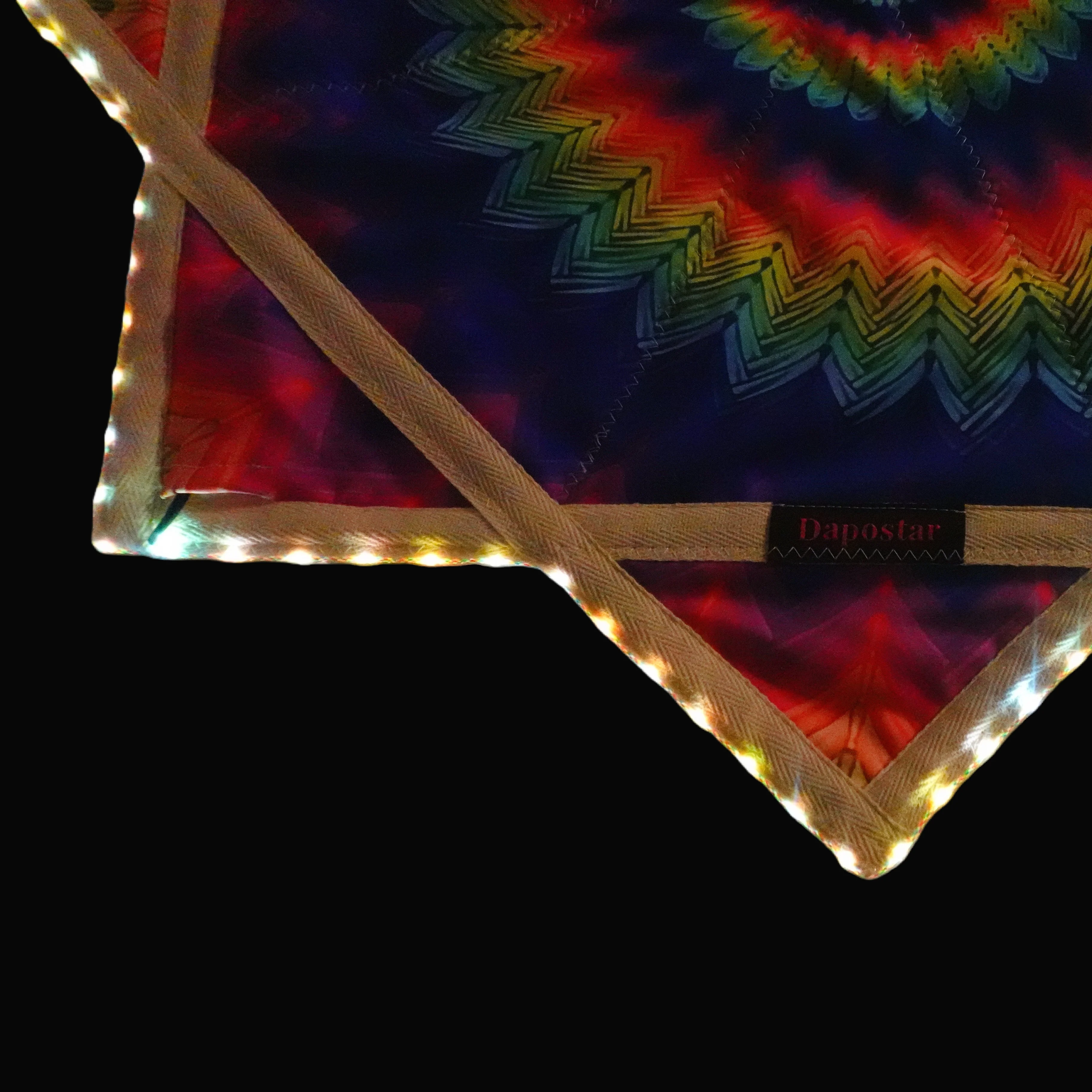 LEDdapo スター両面印刷パターン蛍光効果回転ハンカチ - AliExpress