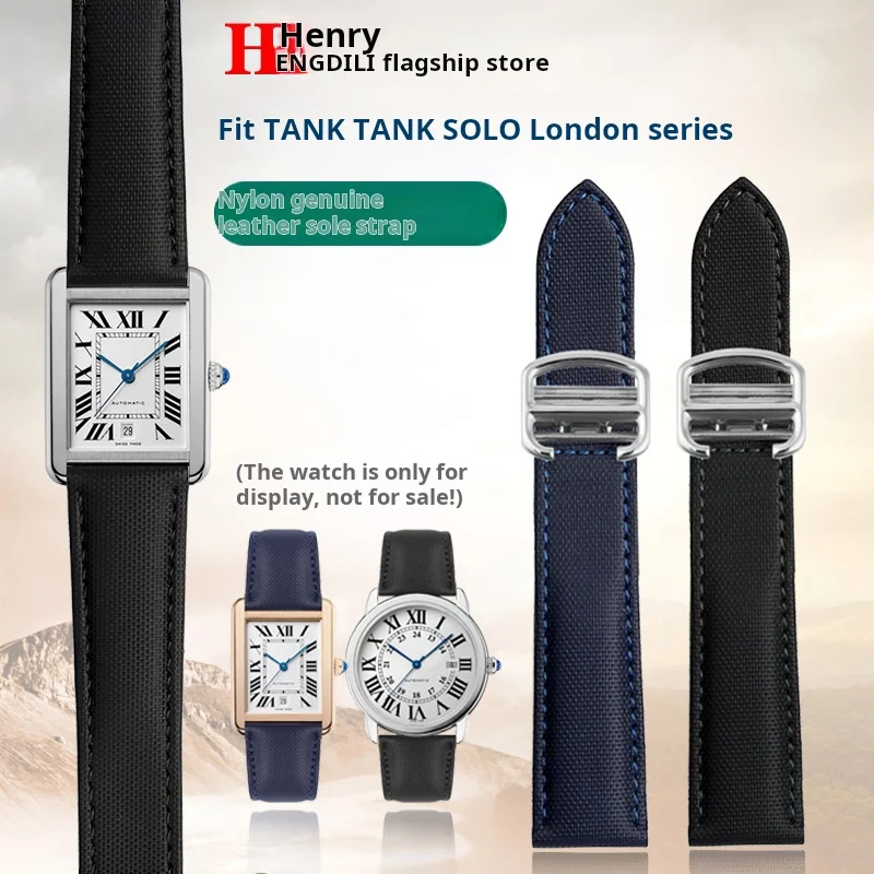 16mm 18mm 20mm For Cartier Tank London Men Santos Women Cowhide