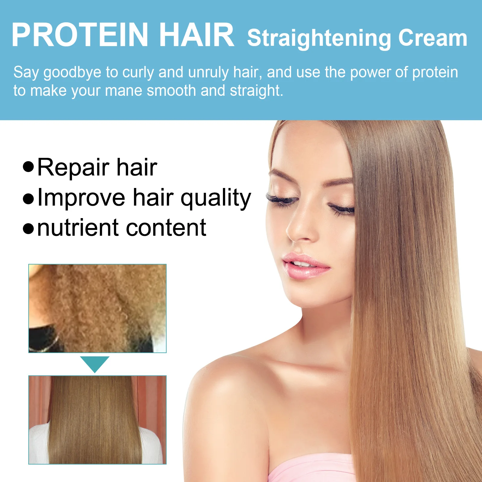 Keratin For Permanent Hair Straightening Cream Hair Straightener Smoothing Cream For Curling Magic Care 60ml