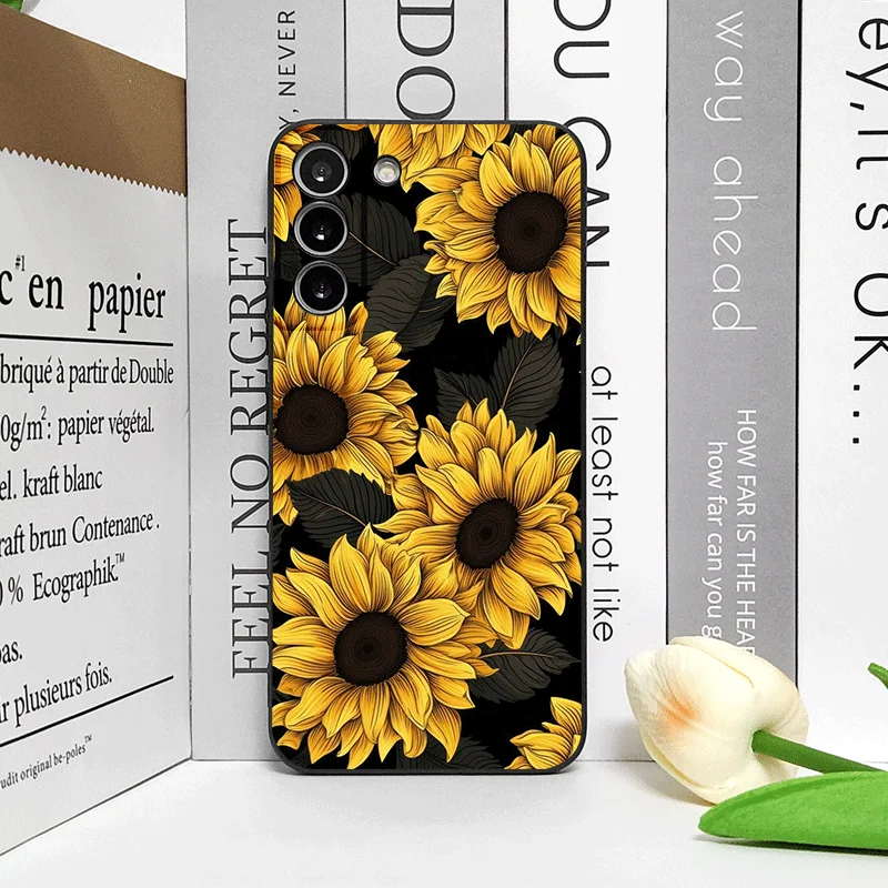 Vibrant Sunflower Floral Pattern Soft Phone Case Cover