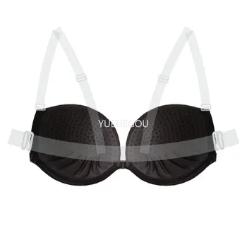 Invisible Push Up Bra Multiway Backless Strapless Bralette Transparent Straps Seamless Lingerie Wedding Party S-XL