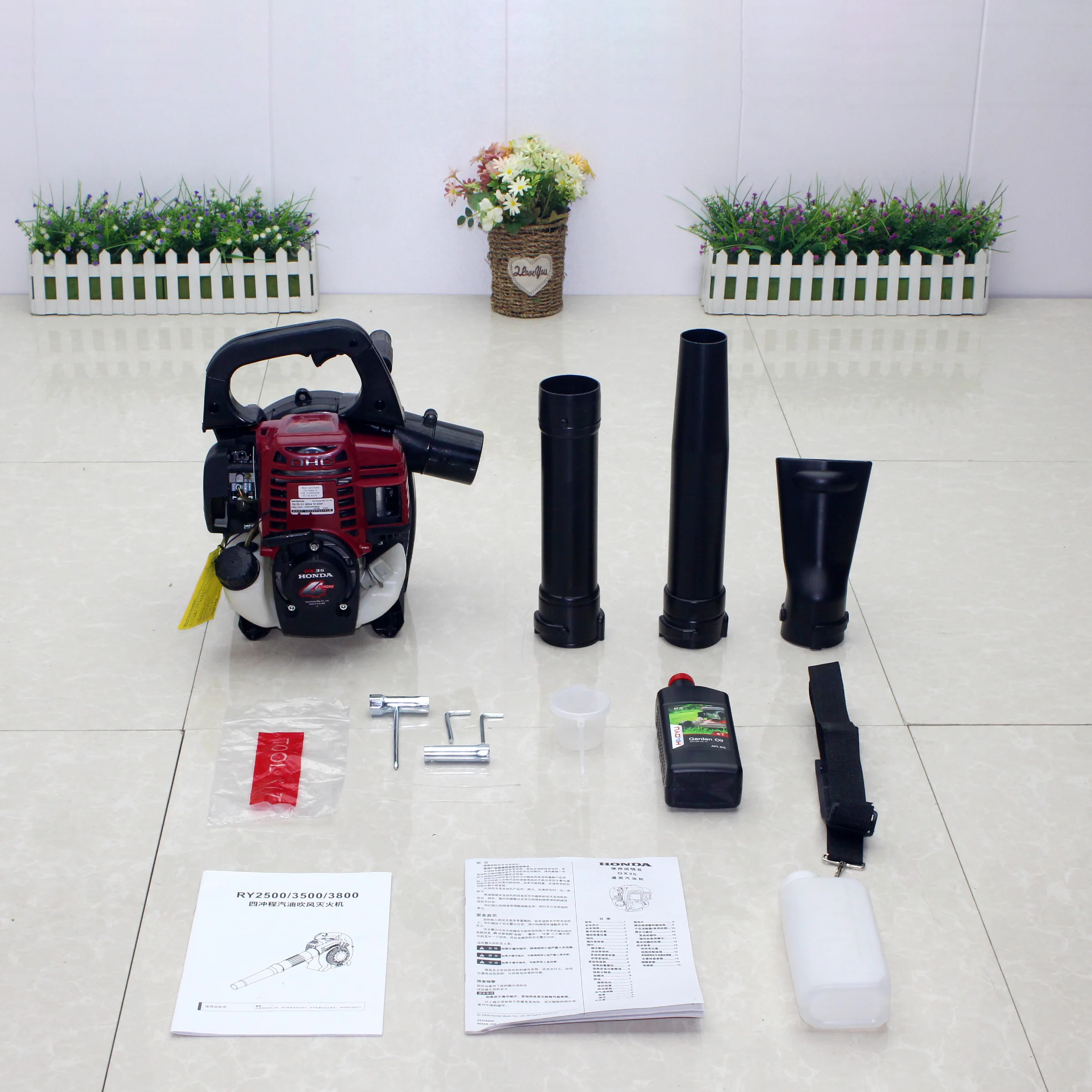 GX35 Engine Leaf Blower/ Four Stroke Backpack Gagoline Snow Blower Portable Garden Tool 5