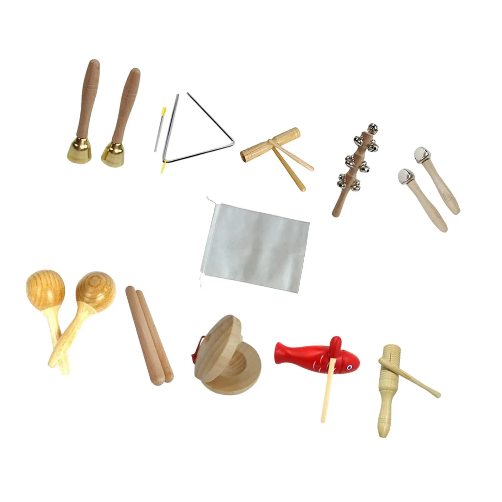 10x Kids Musical Instruments Set Portable Hand Eye Coordination Creative Development Toy Musical Toys Set Percussion Instruments