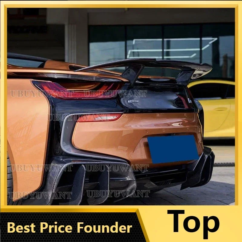 

For BMW I8 2014-2019 GT Style Carbon Fiber Rear Roof Spoiler Wing Trunk Lip Boot Cover Car Styling