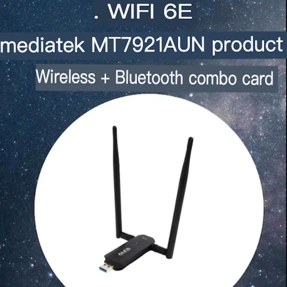 

Made in Taiwan ALFA AWUS036AXM WIFI 6e MT7921AUN wireless +Bluetooth combo card