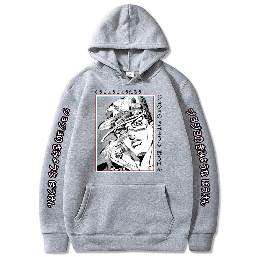 Kujo Jotaro Hoodies Jojo Camisola de Manga Longa Top Pullover