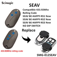 For SEAV BE HAPPY RS1 / RS2 / RS3 Garage Remote Control 433.92MHz Rolling Code Handheld Transmitter Gate Door Opener Command 1