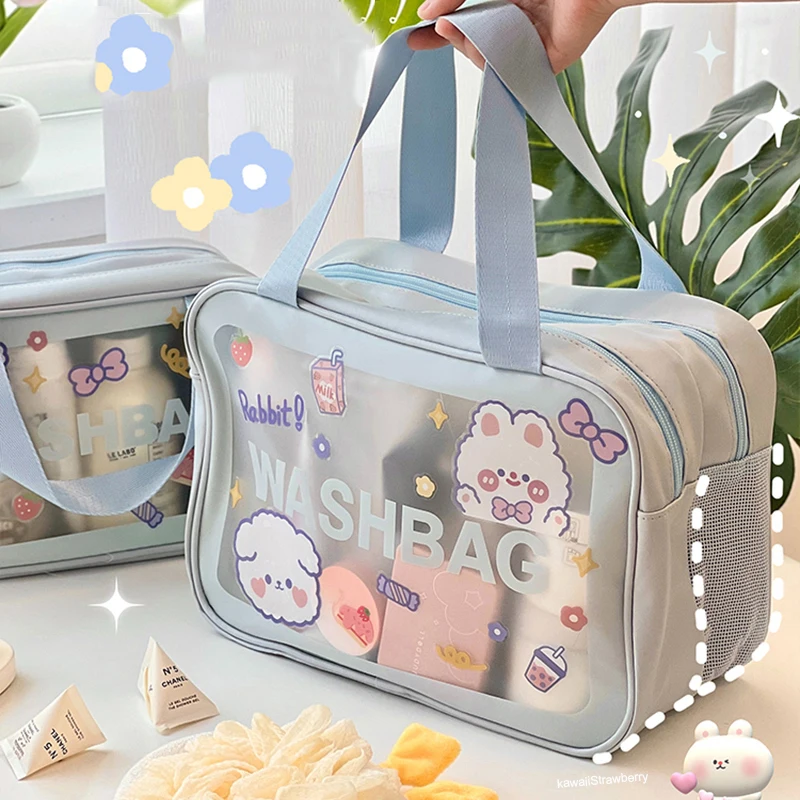 Clear Makeup Bag Double Layer Two Sided With Zipper