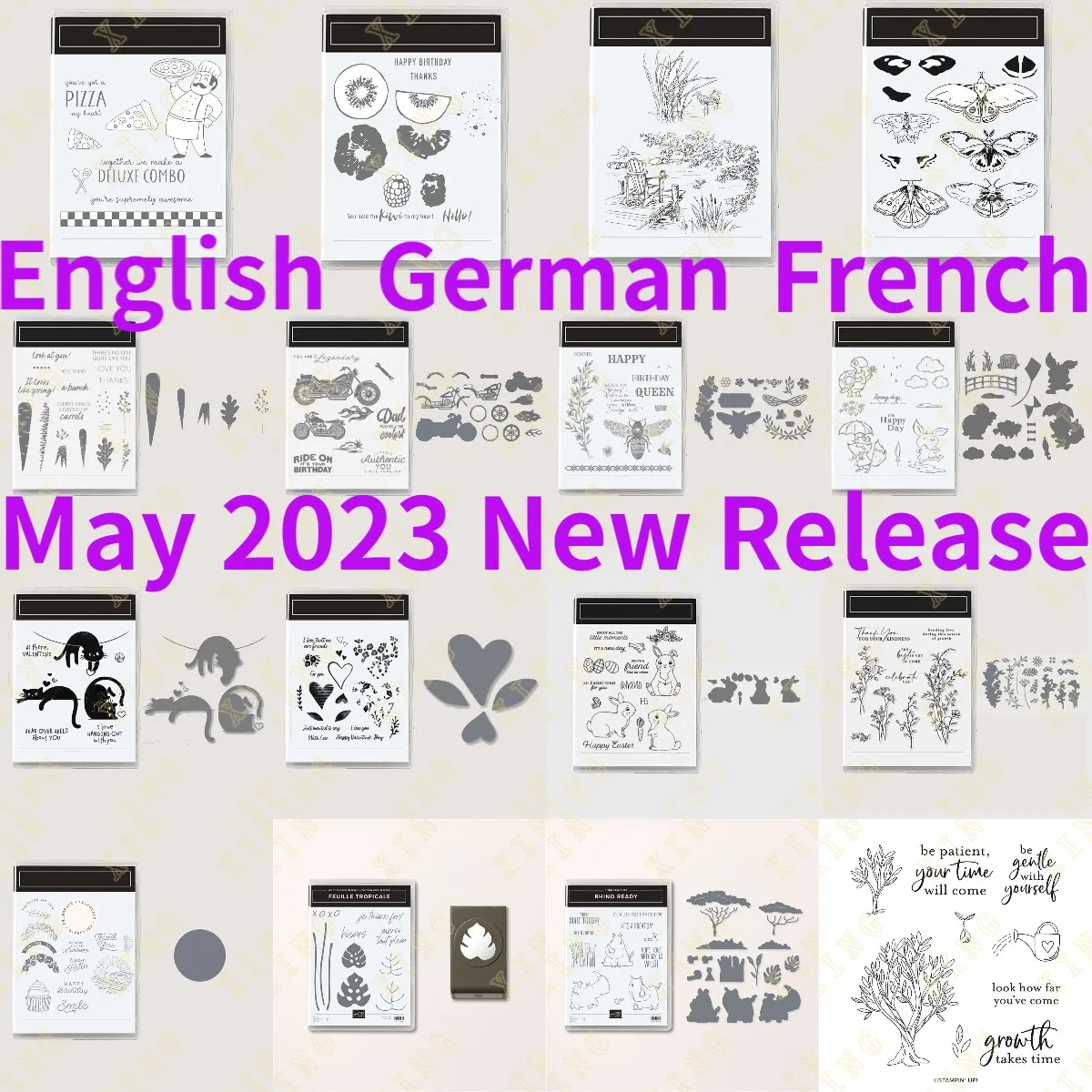 

2023 New Flowers Cat Metal Cutting Dies and Silicone Stamps for Scrapbooking Album Decoration Craft for DIY Greeting Card Making