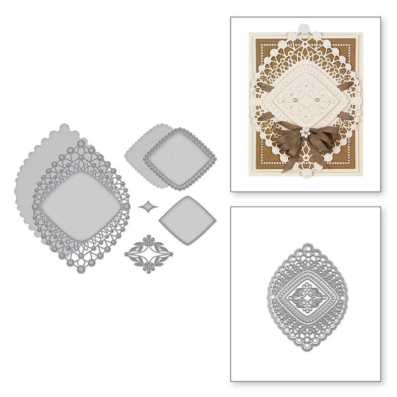 

Julyarts Ellipse Lace Crafting Envelope Die For DIY Scrapbooking Paper/Photo Album Embossing Die Cards