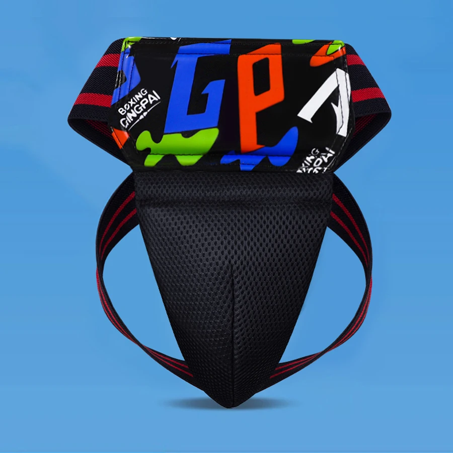 GINGPAI Kids Girls Boy Boxing MMA Muay Thai Jockstraps Crotch Protector Taekwondo Groin Guard Protection Training Gear