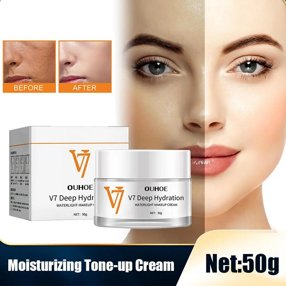 

Lazy Concealer Cream Beauty V7 Natural Nude Makeup Instant Whitening Moisturizing Cream Vitamin H Nourish Skin Care Product 50g