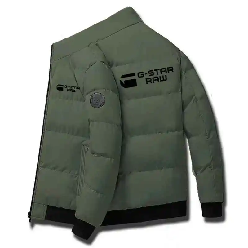 Down Jacket, Mens Jacket Winter Thick Men Warm Zip Up Parka Casual Outwear Coats Male Windbreak Cotton Padded Zipper