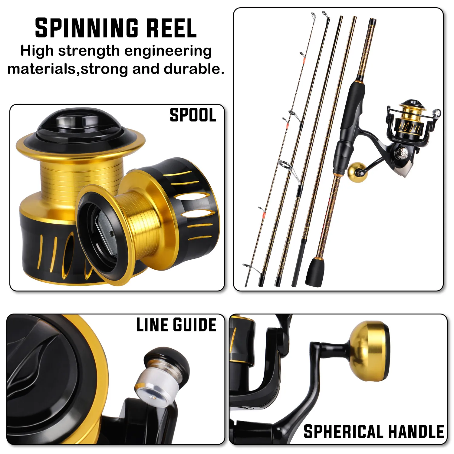 Fishing Rod Reel Combo Set Saltwater  Fishing Rod Reel Combo Set Spinning  - Fishing - Aliexpress